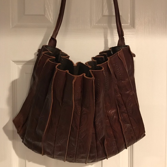 Paraguay Tooled Leather Bag - Picture 1 of 4